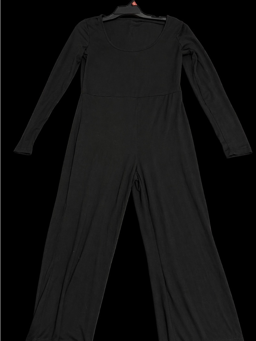 SHEIN Black Long-Sleeve Wide-Leg Jumpsuit